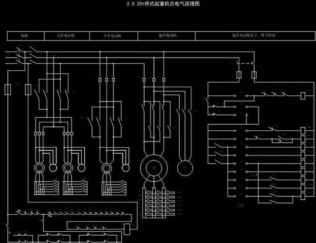 双梁桥式起重机电路原理图设计分析讲解