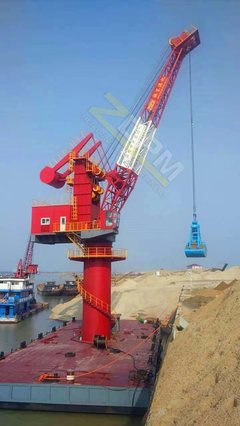振东港口机械制造公司 襄阳固定式齿条变幅抓斗起重机价格