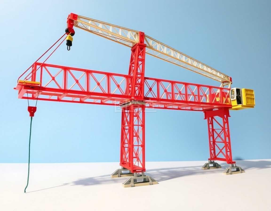 制造起重机显示建筑制造和建造